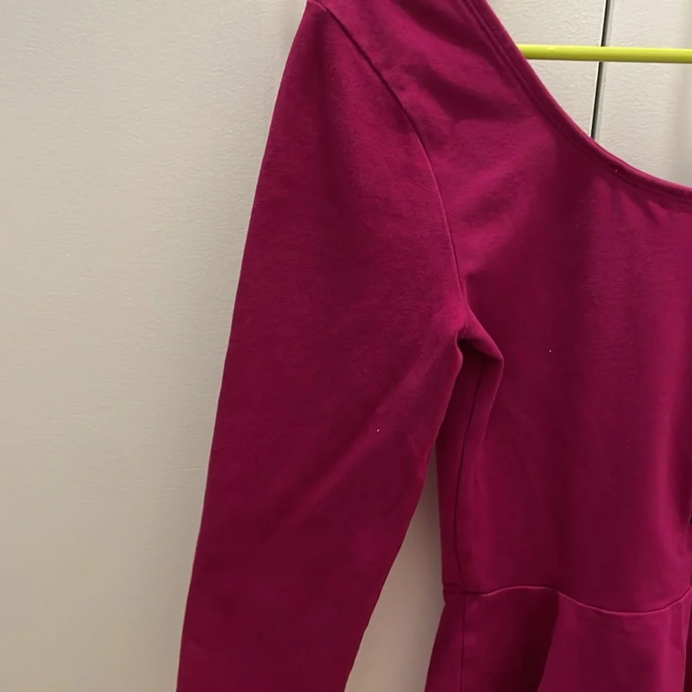 Express Long Sleeve Peplum Top Small - Picture 14 of 14